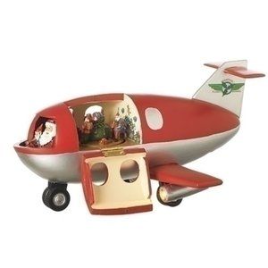 Christmas Jet with Santa and Elves Revolving Scene by Roman Inc " Amusements"